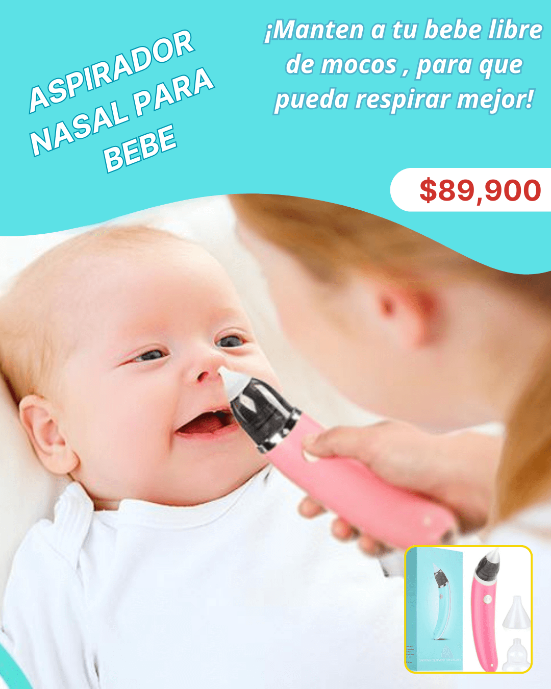 ✨ Aspirador Nasal Eléctrico para Tu Bebé ✨